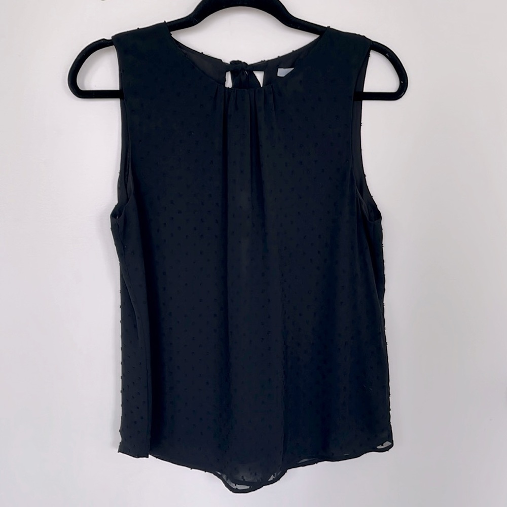 Subtle black top with slightly open back